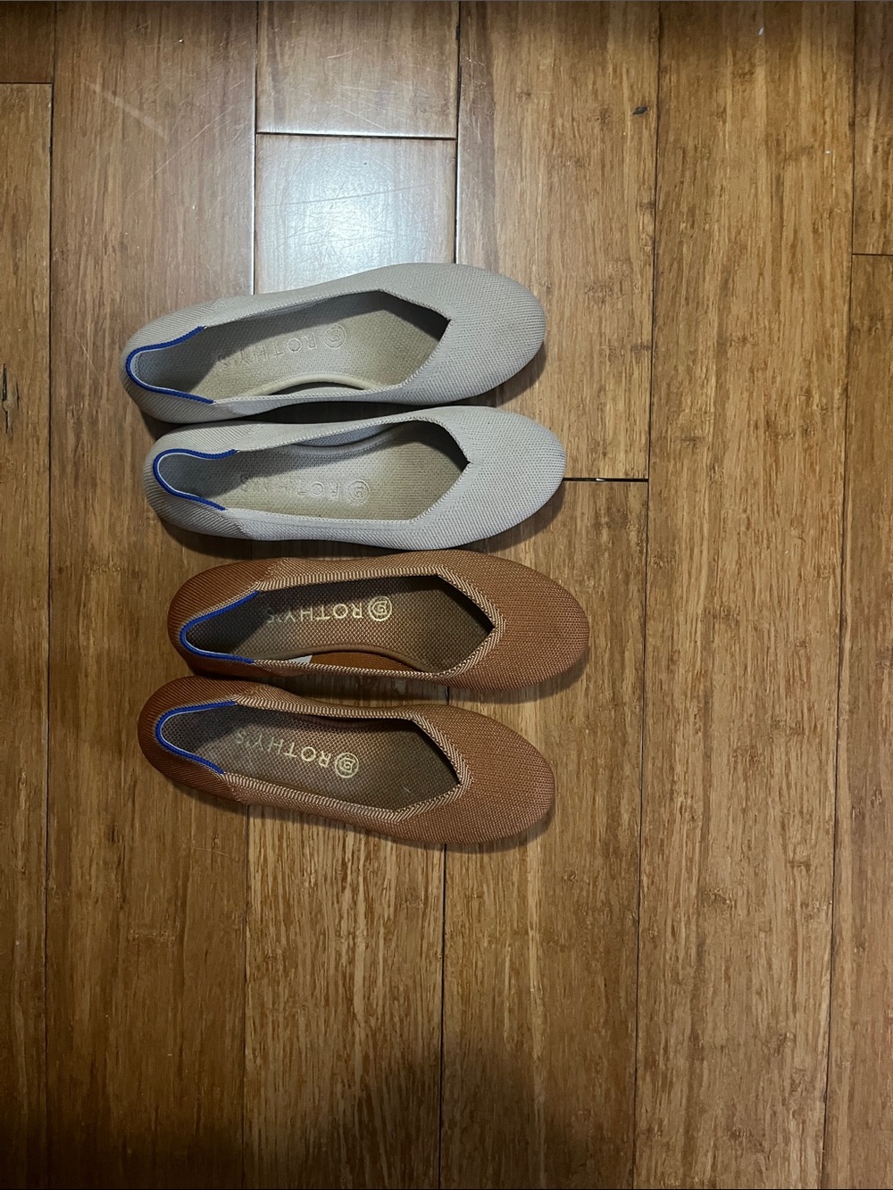 Rothy's Women's Flats in cream and rust